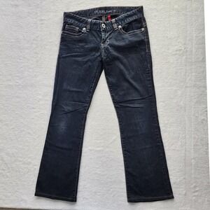 Guess Daredevil Bootcut Jeans Womens 33W 28L Dark Wash Denim Low Rise Y2K Style